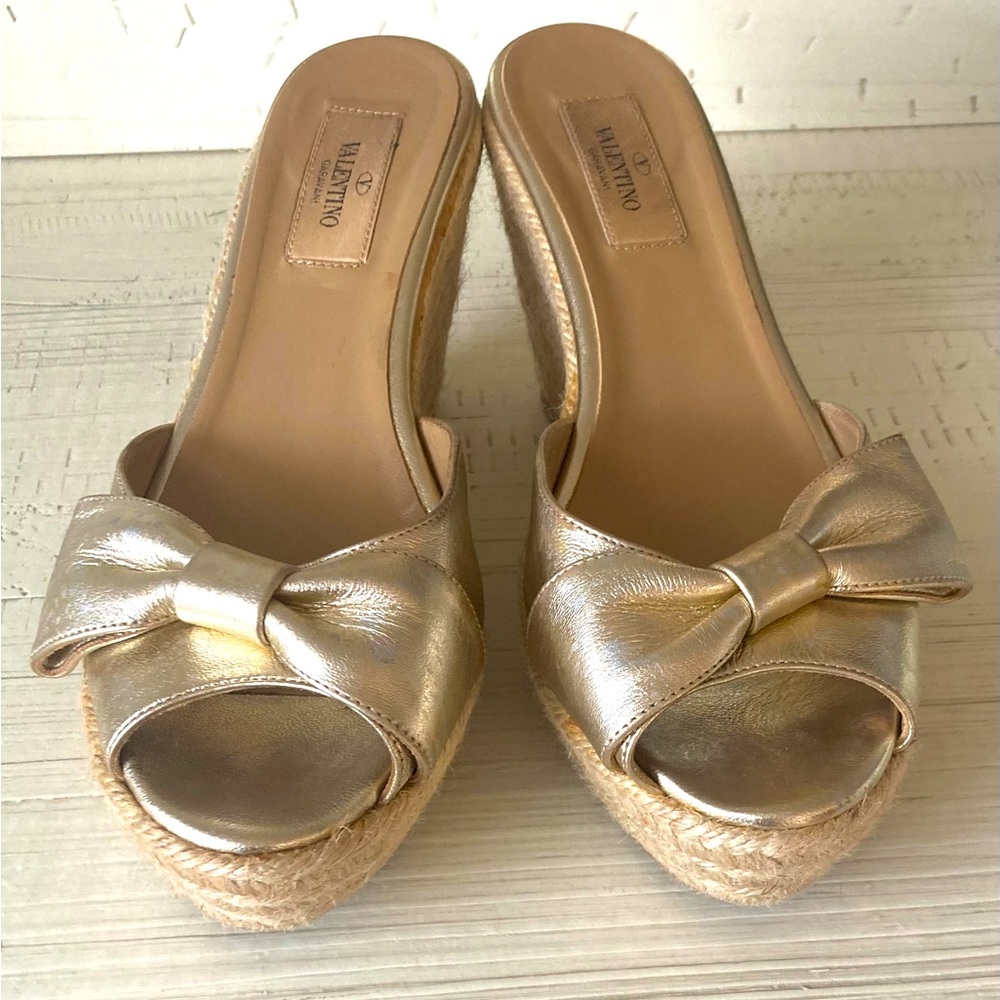 Valentino Gold Wedges (authentic)